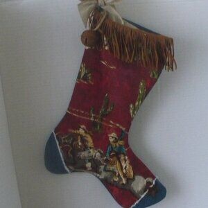 Handmade Western Ranch Style Christmas Stocking
